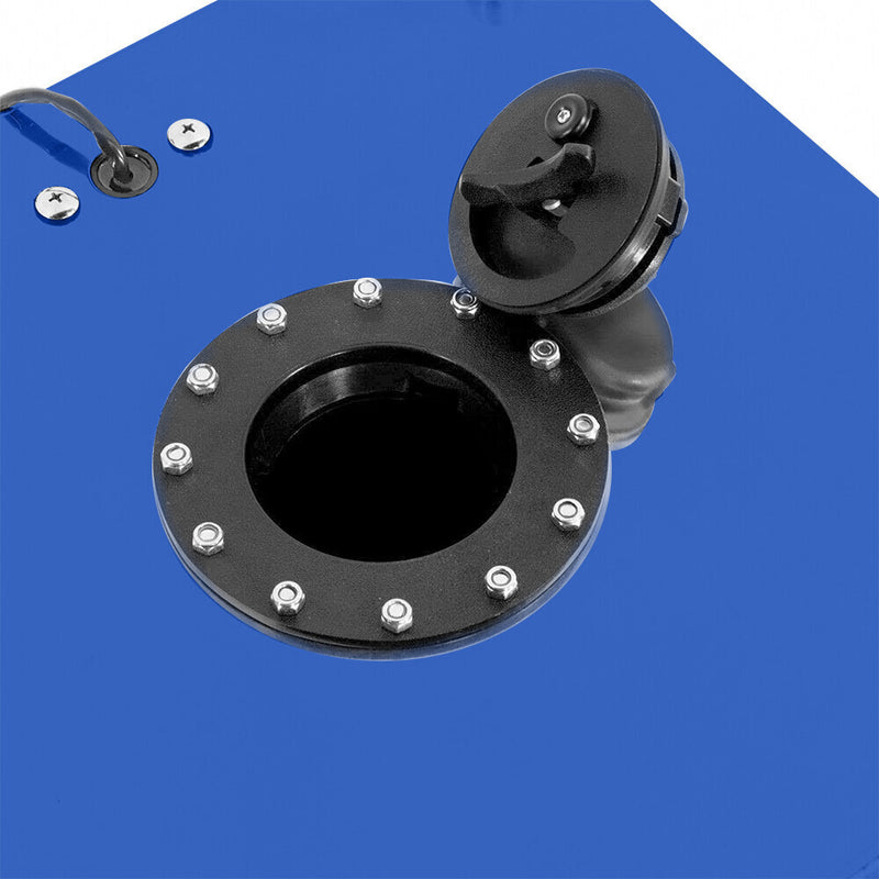 DURAFORCE 20 GALLON/76L BLUE ALUMINUM RACING/DRIFT FUEL/GAS CELL TANK+CAP+LEVEL SENDER