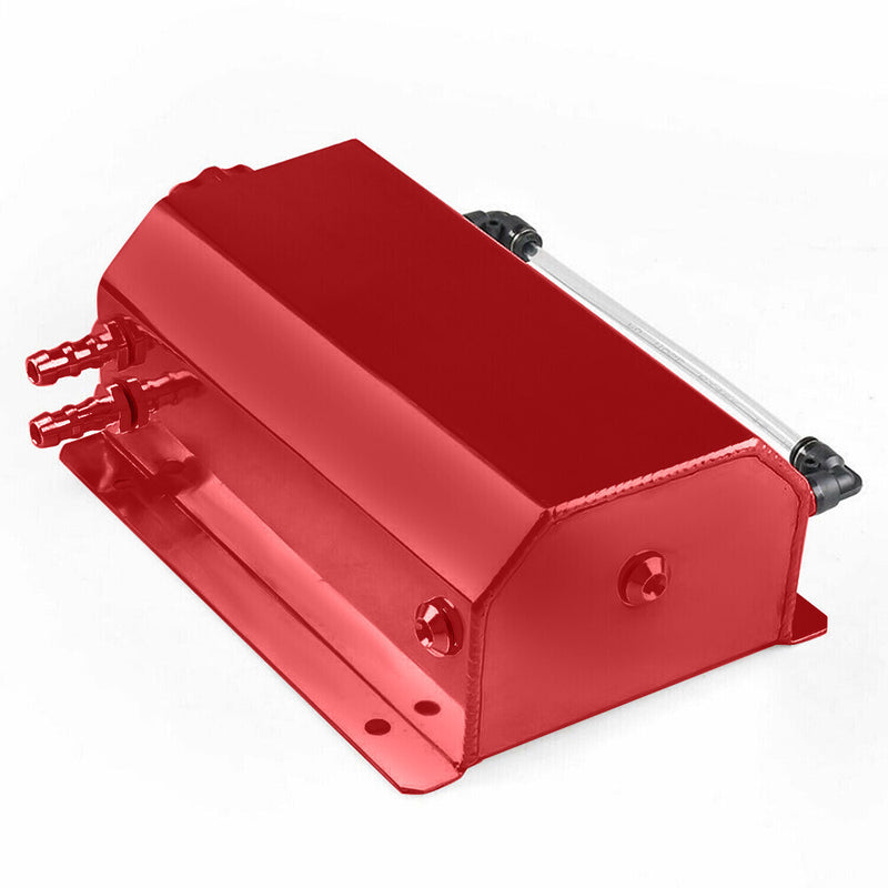 DURAFORCE 2L Red Aluminum Coolant Radiator Overflow Reservoir Expansion Water Tank