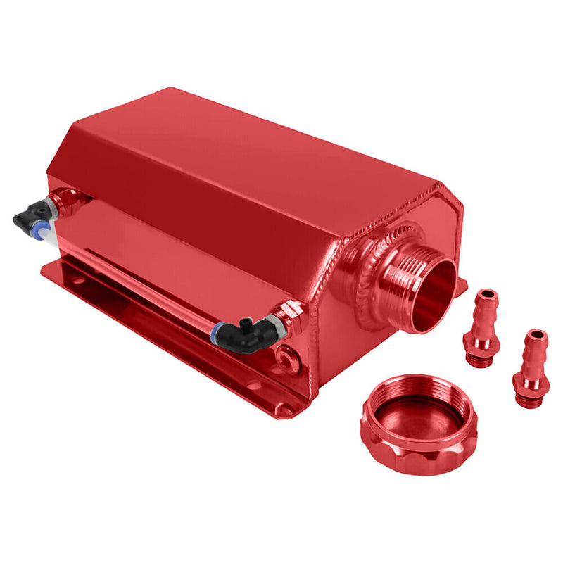 DURAFORCE 2L Red Aluminum Coolant Radiator Overflow Reservoir Expansion Water Tank