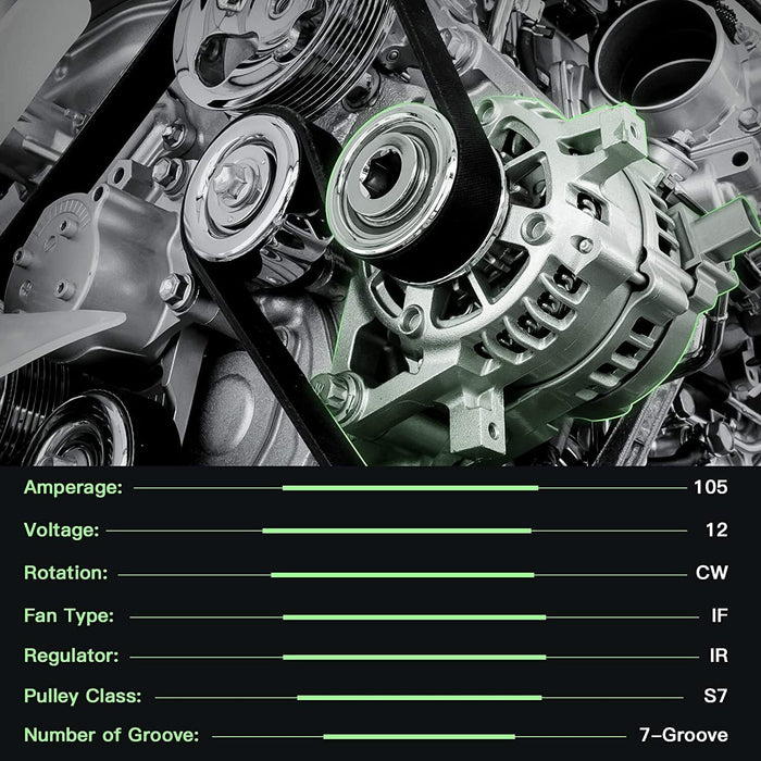 DURAFORCE Alternator Fit For Honda Accord 2003 2004 2005-2007 Element 2003-2011 2.4L 13980
