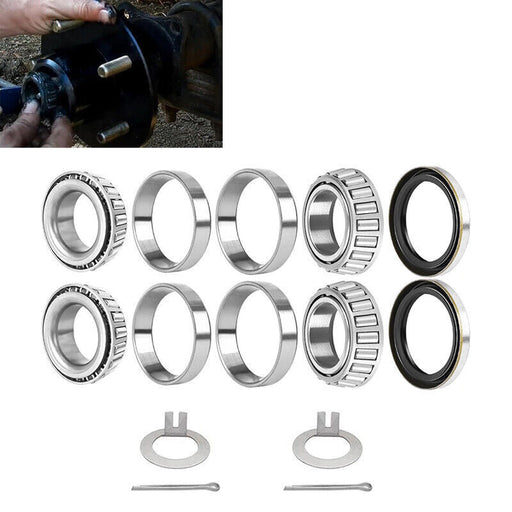 DURAFORCE 2 Pair Wheel Hub Trailer Bearing Kit L68149 L44649 for 3500 Lbs Trailer Axle #84