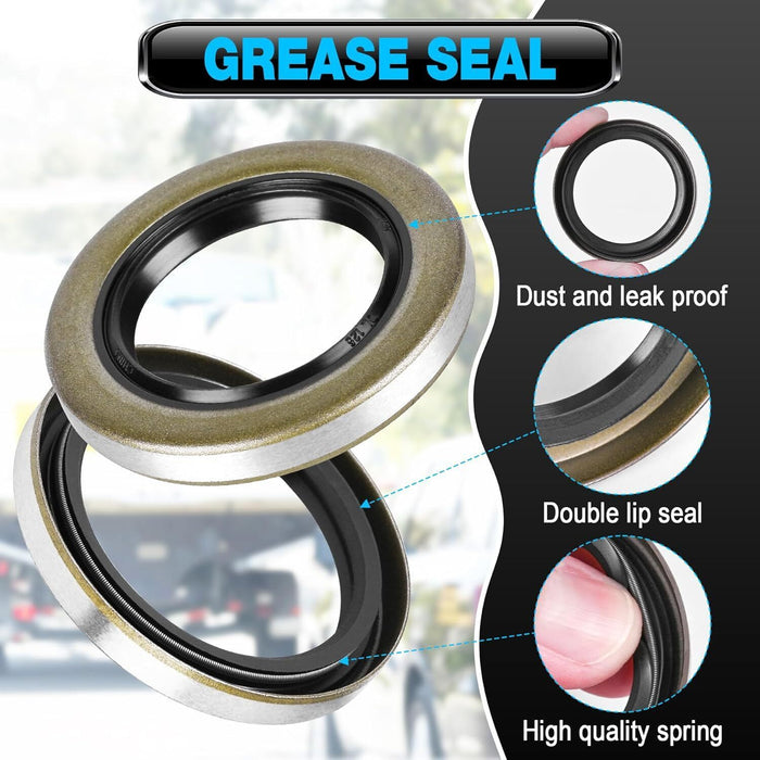 DURAFORCE 2 Pair Wheel Hub Trailer Bearing Kit L68149 L44649 for 3500 Lbs Trailer Axle #84