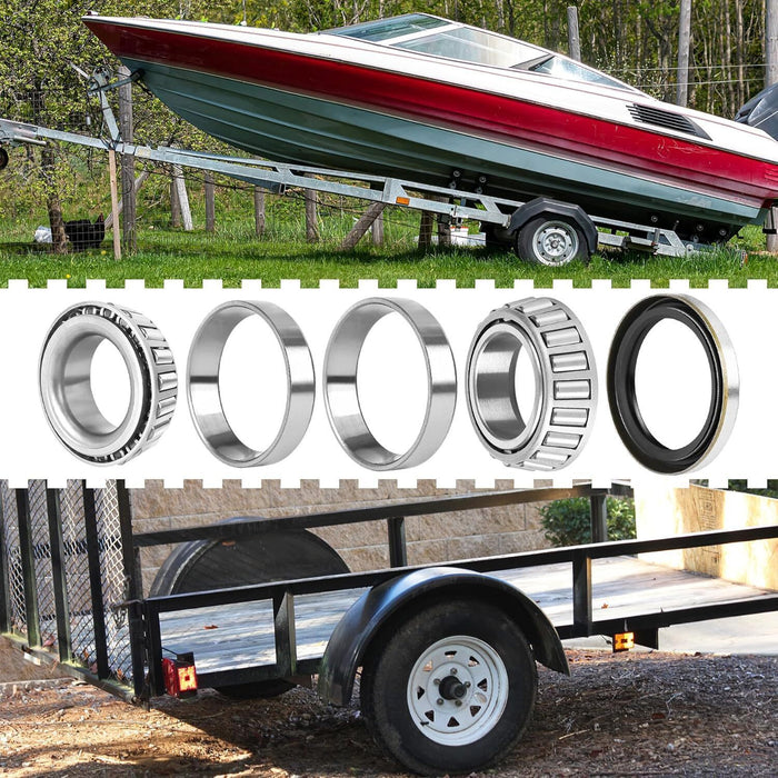 DURAFORCE 2 Pair Wheel Hub Trailer Bearing Kit L68149 L44649 for 3500 Lbs Trailer Axle #84