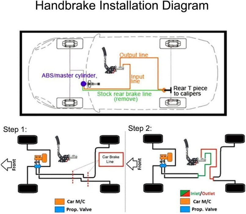 DURAFORCE Universal Car Racing Aluminum Hydraulic Handbrake Drift Hand Brake Parking