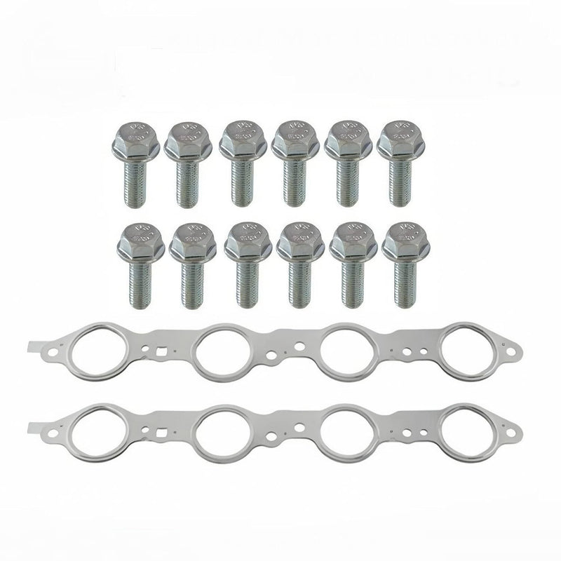 DURAFORCE Exhaust Manifold Header Gasket Pair with Bolts Fit For LS1 4.8 5.3 5.7 6.0 6.2L