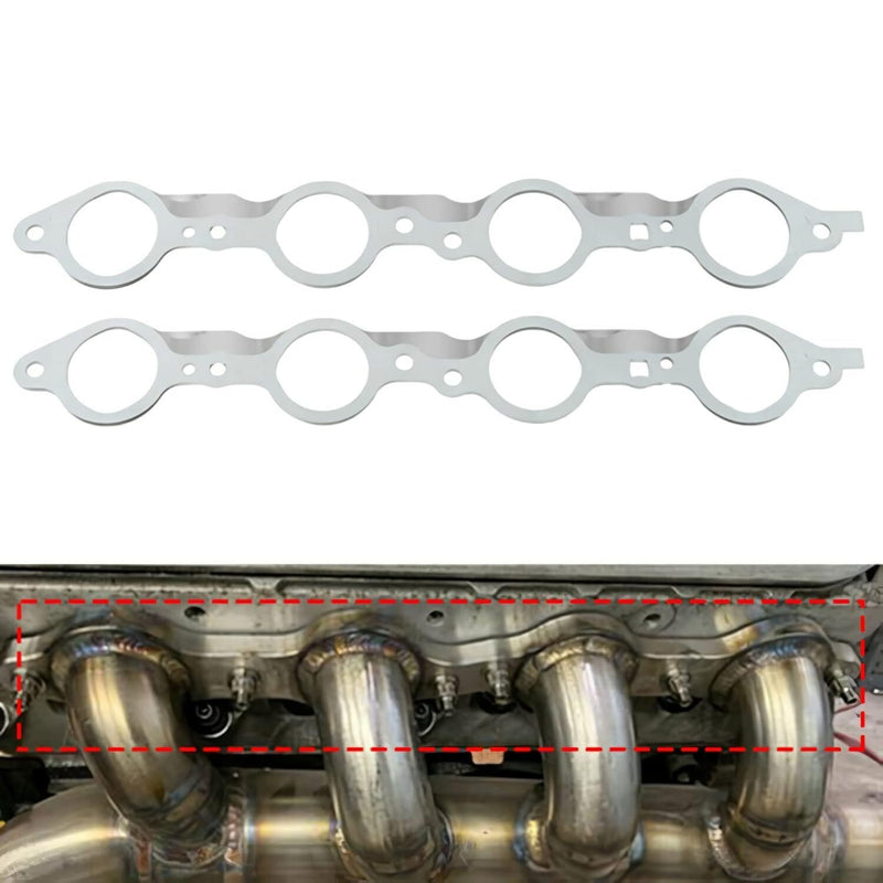 DURAFORCE Exhaust Manifold Header Gasket Pair with Bolts Fit For LS1 4.8 5.3 5.7 6.0 6.2L