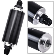 DURAFORCE High Flow Inline Fuel Filter 100 Micron Cleanable AN6 AN8 AN10 Adapter Universal