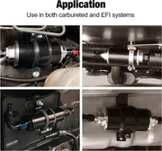 DURAFORCE High Flow Inline Fuel Filter 100 Micron Cleanable AN6 AN8 AN10 Adapter Universal