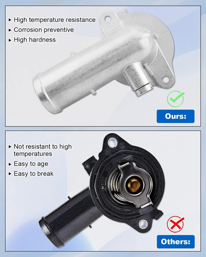 DURAFORCE Upgrade Aluminium Thermostat Housing Assembly For Jeep Cherokee Dodge Grand Cara