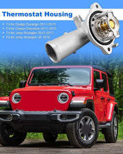 DURAFORCE Upgrade Aluminium Thermostat Housing Assembly For Jeep Cherokee Dodge Grand Cara