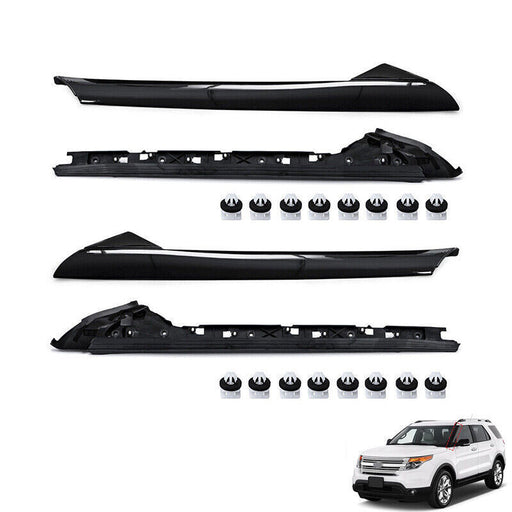 DURAFORCE 4PCS Left Right Side Windshield A-Pillar Molding Trim for 11-19 Ford Explorer, BB5Z7803137AA