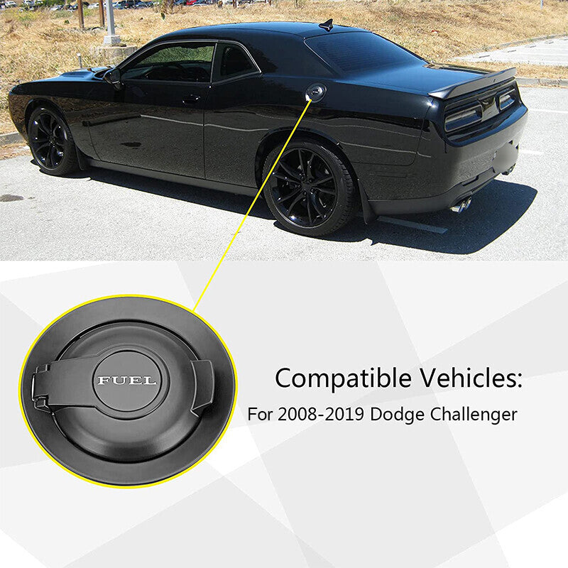 DURAFORCE Fuel Gas Door Vapor Edition Matte Fit for 2008-19 Dodge Challenger 68250120AA US