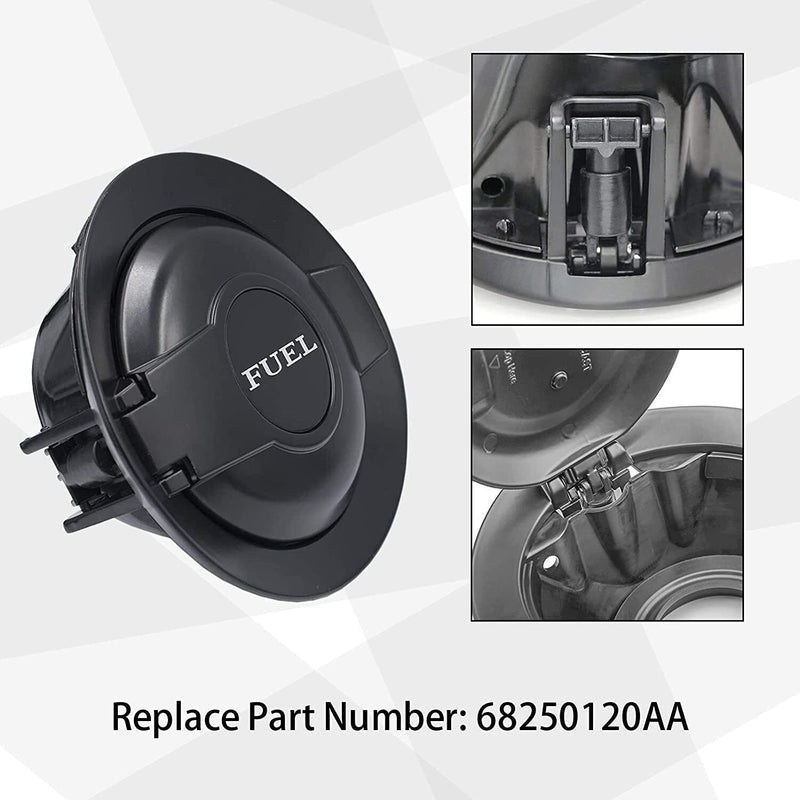 DURAFORCE Fuel Gas Door Vapor Edition Matte Fit for 2008-19 Dodge Challenger 68250120AA US