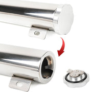 DURAFORCE New Radiator Coolant Overflow Catch Puke Tank 3"x9" 32OZ Silver Stainless Steel