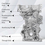 DURAFORCE 213502E350 Timing Chain Oil Pump Cover FOR 2014-2019 Kia Soul 2.0L & Hyundai