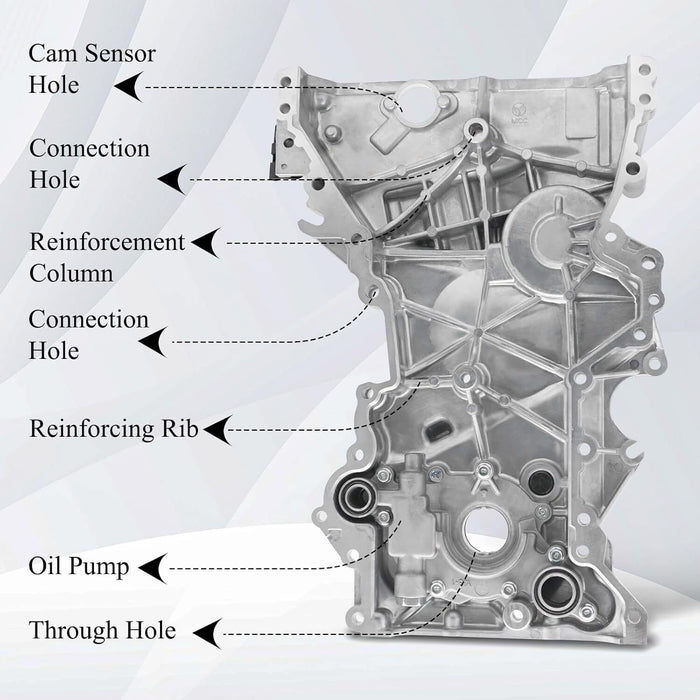 DURAFORCE 213502E350 Timing Chain Oil Pump Cover FOR 2014-2019 Kia Soul 2.0L & Hyundai