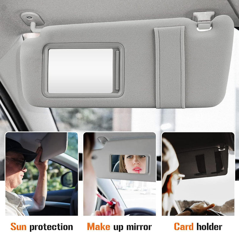 DURAFORCE For Toyota Camry 2007-2011 Left Driver Side Sun Visor Sunshade Without Sunroof