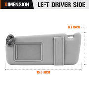 DURAFORCE For Toyota Camry 2007-2011 Left Driver Side Sun Visor Sunshade Without Sunroof