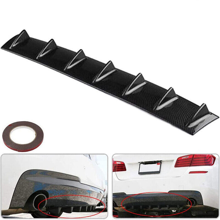 DURAFORCE For Acura TL 2004-2008 Rear Bumper Diffuser 7 Fins Spoiler Lip Splitter Wing