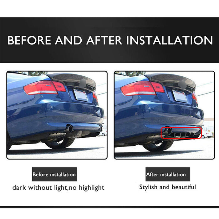 DURAFORCE For Acura TL 2004-2008 Rear Bumper Diffuser 7 Fins Spoiler Lip Splitter Wing