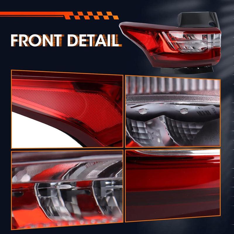 DURAFORCE Left LED Tail Light Lamp for 2018-2021 Chevrolet Traverse Driver Side L 84990362