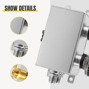 DURAFORCE 2 Port 10AN Dual Breather Filter Baffled Polished Oil Catch Can Reservoir Tank