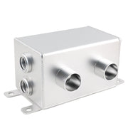 DURAFORCE 2 Port 10AN Dual Breather Filter Baffled Polished Oil Catch Can Reservoir Tank