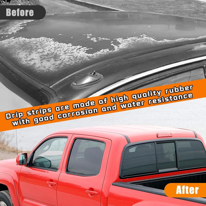 DURAFORCE 2PCS ROOF DRIP MOLDING FOR 2005-2015 TOYOTA TACOMA DOUBLE CAB RH&LH 75551-04063