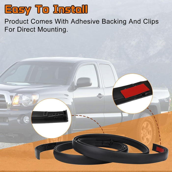 DURAFORCE 2PCS ROOF DRIP MOLDING FOR 2005-2015 TOYOTA TACOMA DOUBLE CAB RH&LH 75551-04063