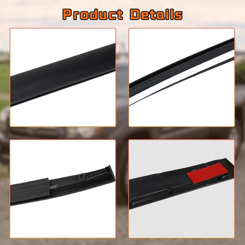 DURAFORCE 2PCS ROOF DRIP MOLDING FOR 2005-2015 TOYOTA TACOMA DOUBLE CAB RH&LH 75551-04063