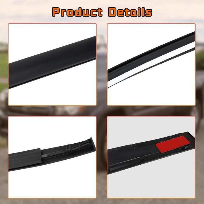 DURAFORCE 2PCS ROOF DRIP MOLDING FOR 2005-2015 TOYOTA TACOMA DOUBLE CAB RH&LH 75551-04063