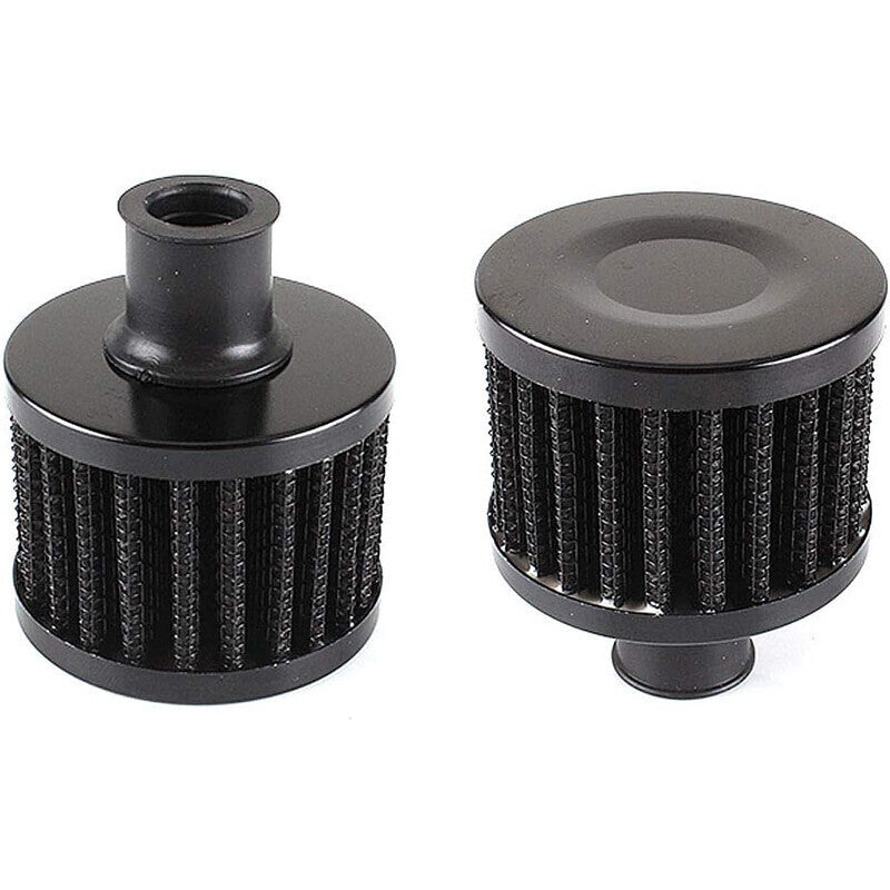 DURAFORCE New 2 Port Reservoir Baffled Tank Oil Catch Can Drain Valve Breather Kits Black