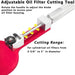 DURAFORCE 77750 Oil Filter Cutter 2-3/8" to 5" Oil Filter Cutting Tool Oil Filter Opener