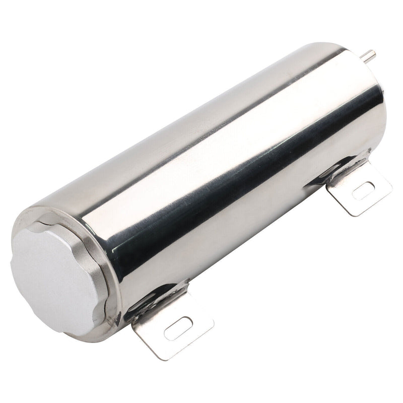 DURAFORCE 3" X 10" Radiator Coolant Overflow Tank Universal Polished Stainless Steel 32 OZ