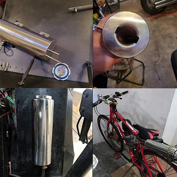 DURAFORCE 3" X 10" Radiator Coolant Overflow Tank Universal Polished Stainless Steel 32 OZ