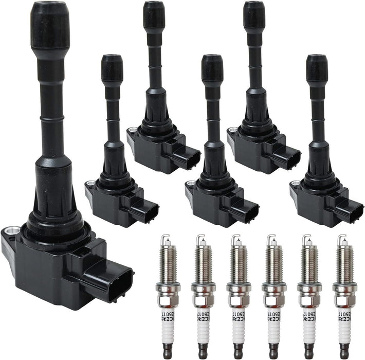 DURAFORCE 6 Spark plugs and Ignition coils packs for Nissan Maxima Infiniti 3.5 V6 UF550