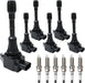DURAFORCE 6 Spark plugs and Ignition coils packs for Nissan Maxima Infiniti 3.5 V6 UF550
