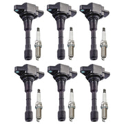 DURAFORCE 6 Spark plugs and Ignition coils packs for Nissan Maxima Infiniti 3.5 V6 UF550