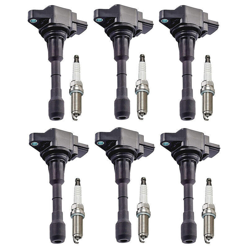 DURAFORCE 6 Spark plugs and Ignition coils packs for Nissan Maxima Infiniti 3.5 V6 UF550
