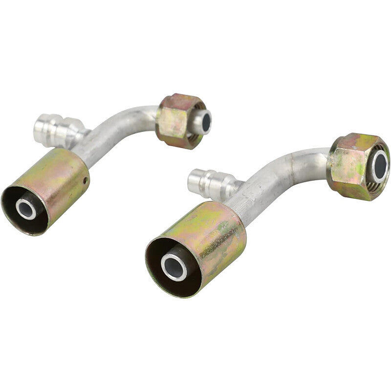 DURAFORCE Air Conditioning AC Fitting Set #8 and #10 Female Oring Beadlock 90 Degree
