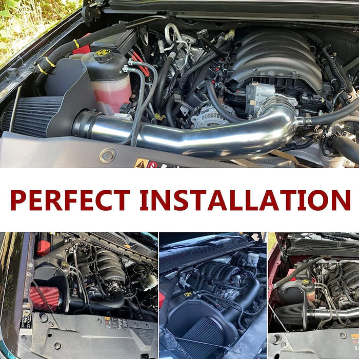 DURAFORCE Cold Air Intake Induction System Kit For Chevy GMC 1500 5.3L 6.2L 2014-2018