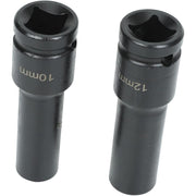 DURAFORCE 1 Pack Deep Impact Socket Set 1/2" Metric Drive 8-32mm SAE Impact Sockets w/Case