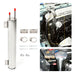 DURAFORCE 2" x 15" POLISHED STAINLESS STEEL 24 OZ RADIATOR DR OVERFLOW TANK BOTTLE NEW