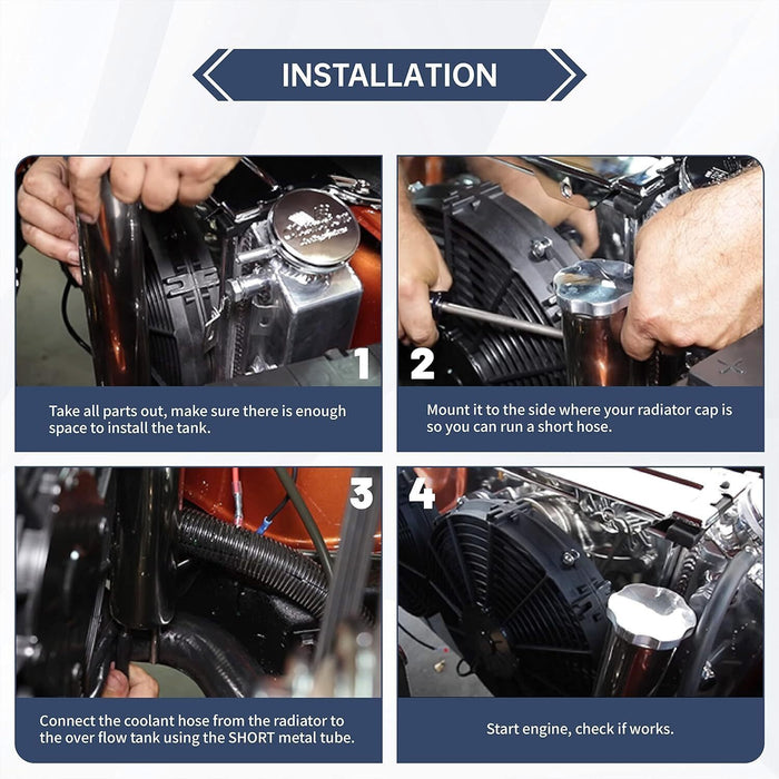 DURAFORCE 2" x 15" POLISHED STAINLESS STEEL 24 OZ RADIATOR DR OVERFLOW TANK BOTTLE NEW