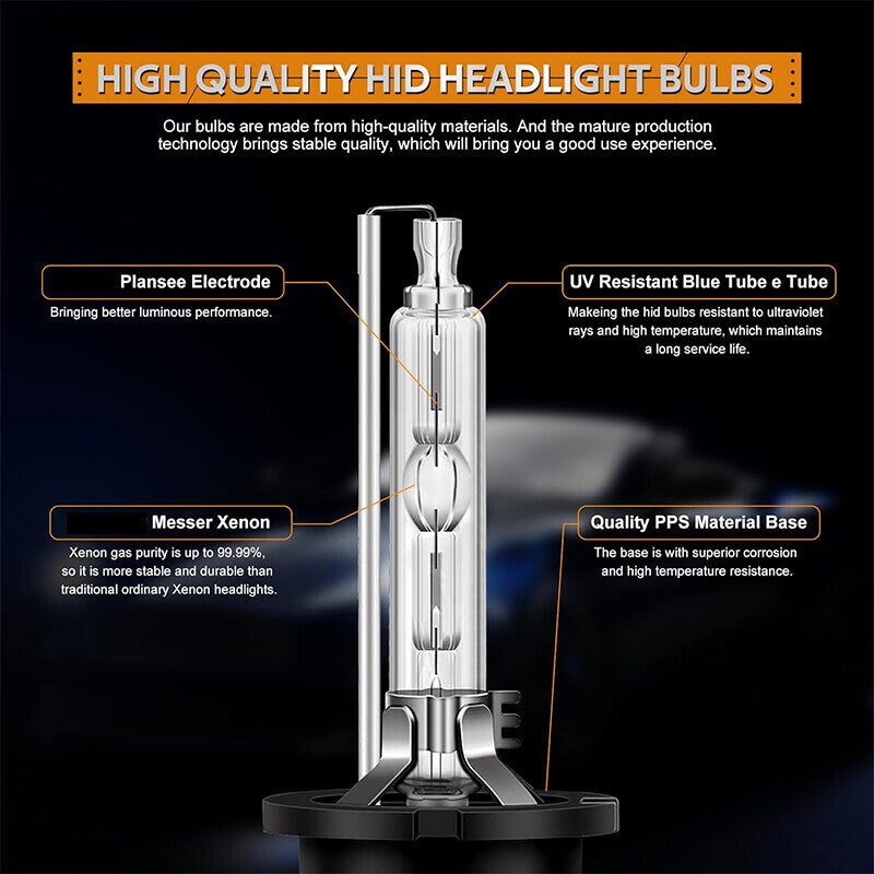 DURAFORCE 2x New D4S Xenon HID Headlight Bulbs 6000K For Lexus Toyota 42402 66440 set