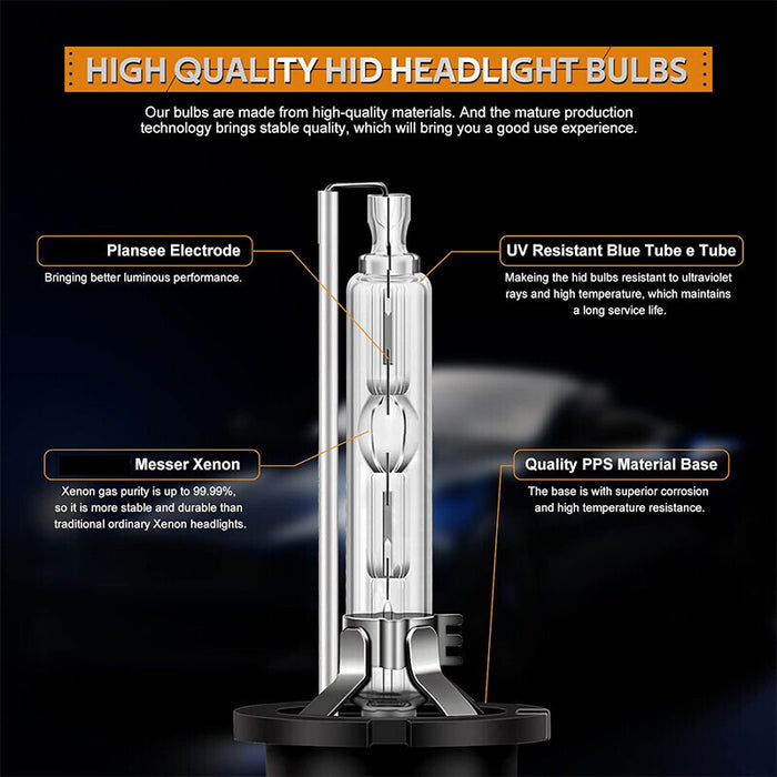 DURAFORCE 2x New D4S Xenon HID Headlight Bulbs 6000K For Lexus Toyota 42402 66440 set