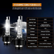 DURAFORCE 2x New D4S Xenon HID Headlight Bulbs 6000K For Lexus Toyota 42402 66440 set