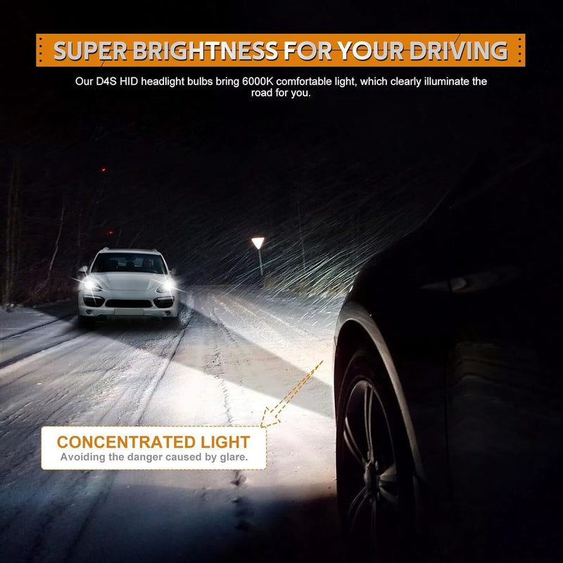 DURAFORCE 2x New D4S Xenon HID Headlight Bulbs 6000K For Lexus Toyota 42402 66440 set