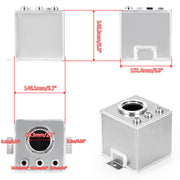 DURAFORCE 2L Aluminum High Flow Swirl Fuel Surge Pot Tank AN6 For 044 External Fuel Pump S