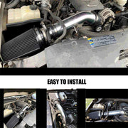 DURAFORCE 4" Cold Air Intake Induction Kit Filter for Ford 99-06 Silverado 1500 2500 Black